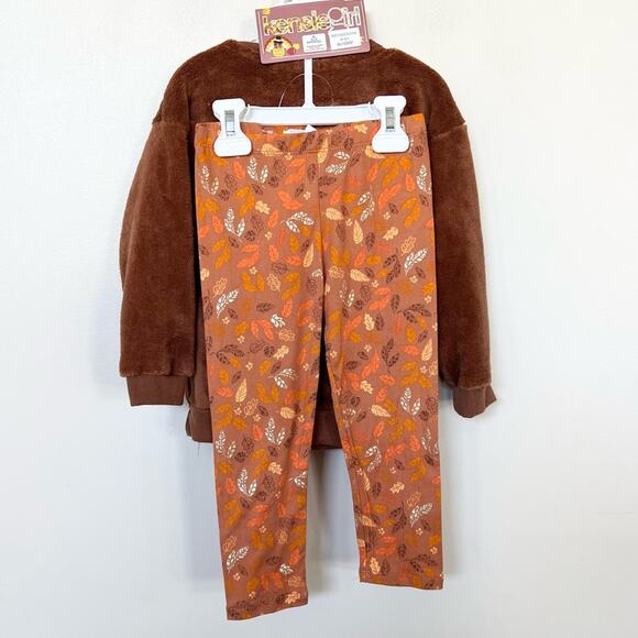 NEW Kensie Girl Fall Autumn Set Sweatshirt, leggings, headband Girls SIZE 4 - Picture 2 of 6